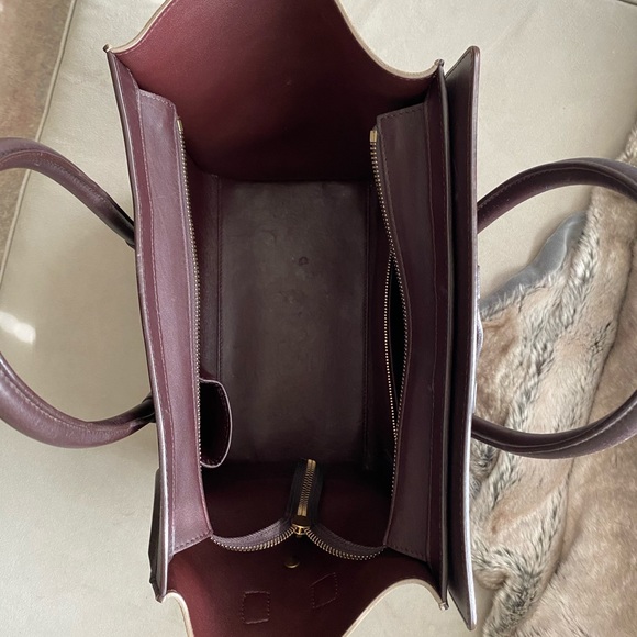 CELINE Tricolor luggage bag leather and suede Mini - Picture 6 of 16